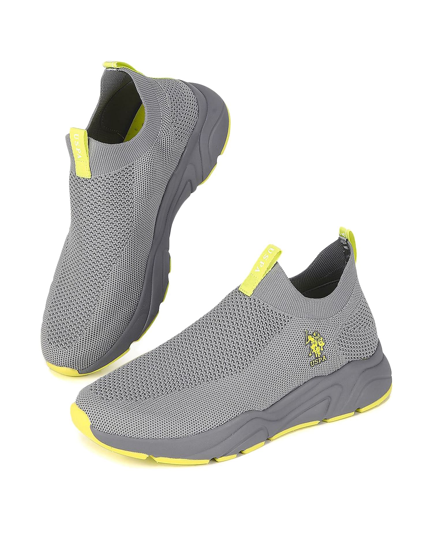 U.S. Polo Assn. Men Lightweight Knit Active Slip On Duncan 3.0 Sneakers