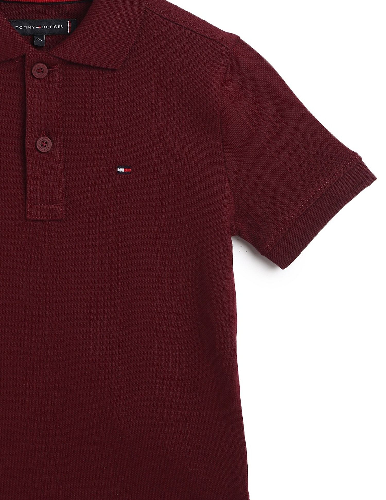 Tommy Hilfiger Kids Boys Striped Regular-Fit Cotton Polo T-Shirt