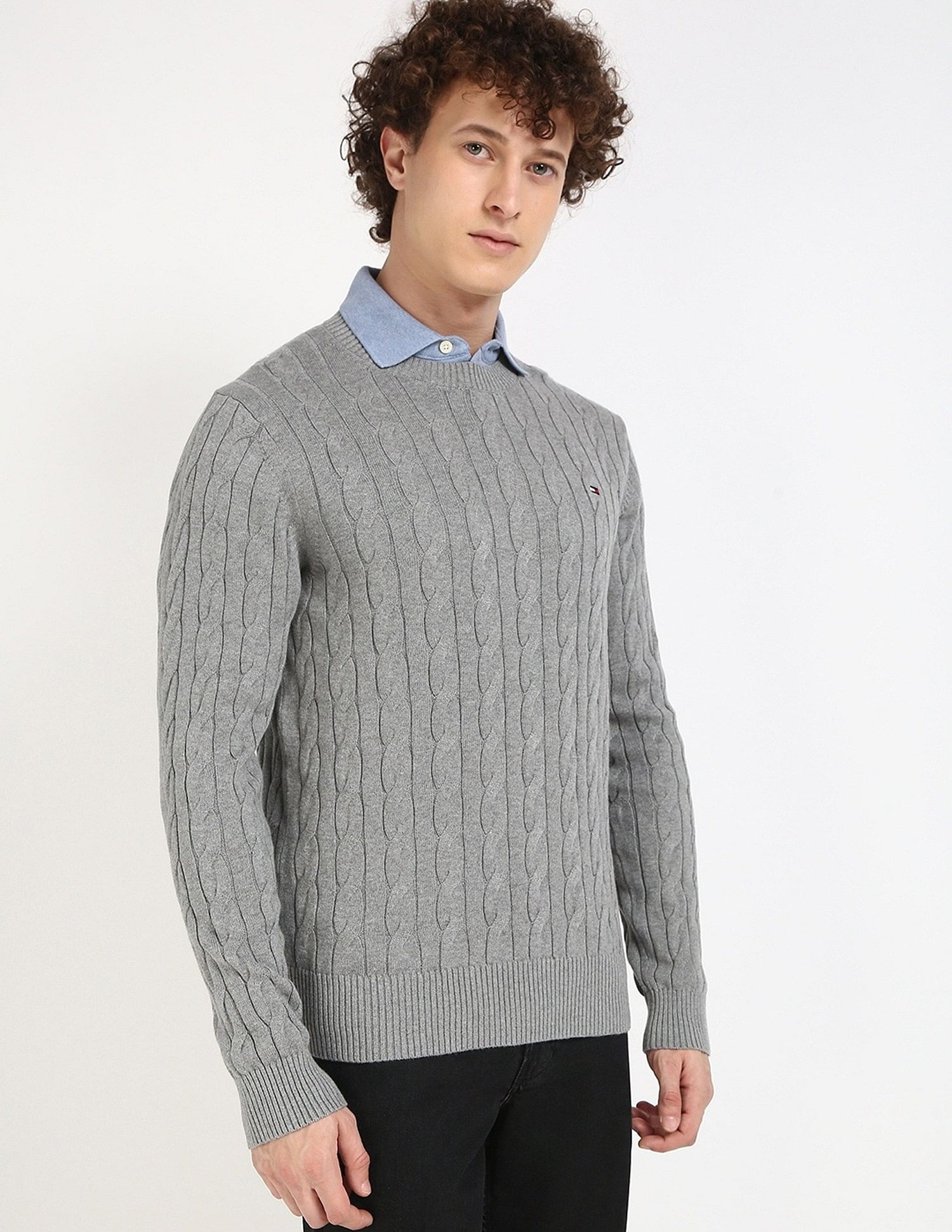 Tommy Hilfiger Cable-Knit Regular-Fit Cotton Sweater