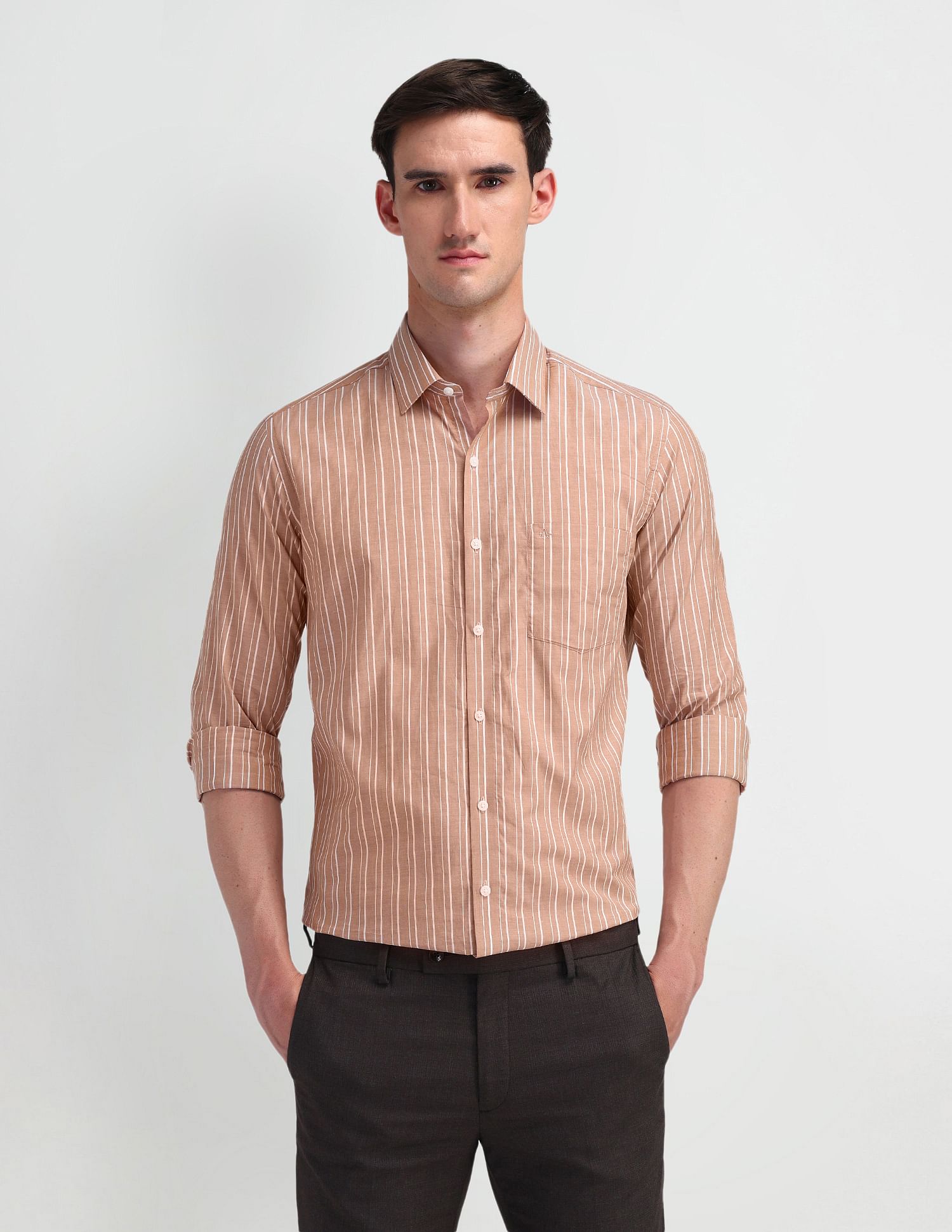 Arrow Manhattan Slim Fit Cotton Shirt