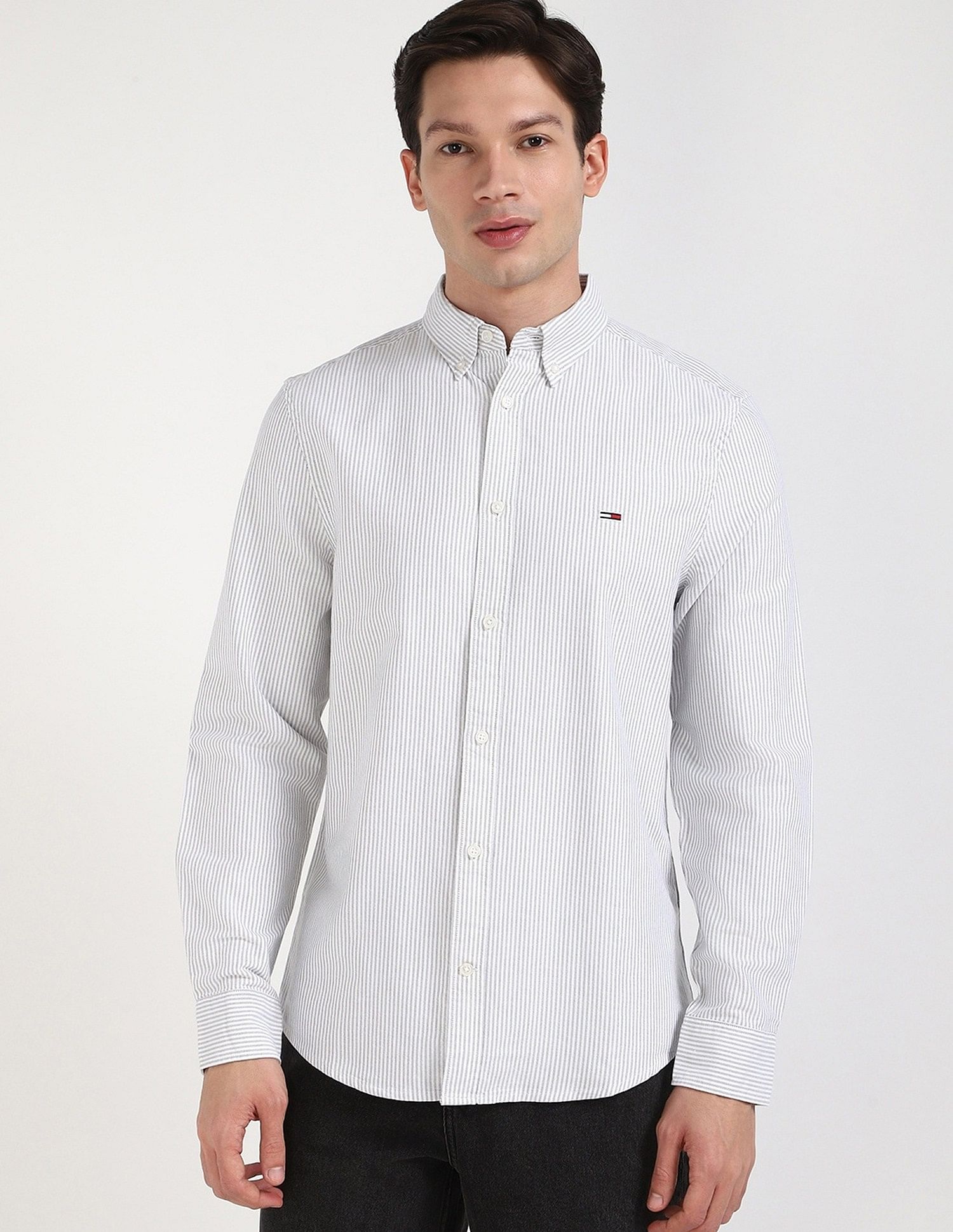 Tommy Hilfiger Striped Slim-Fit Woven Shirt