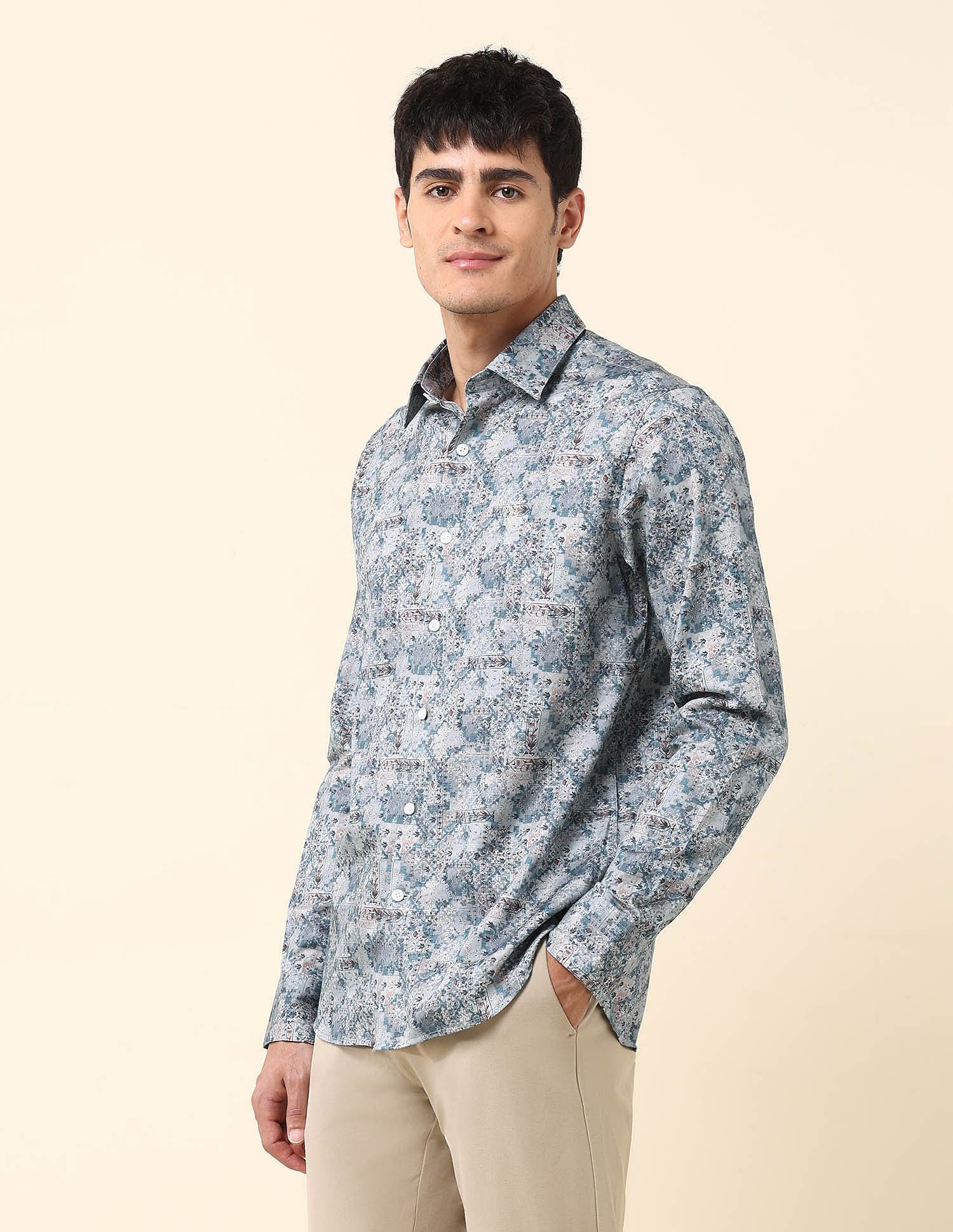 U.S. Polo Assn. All Over Printed Tailored Fit Shirt