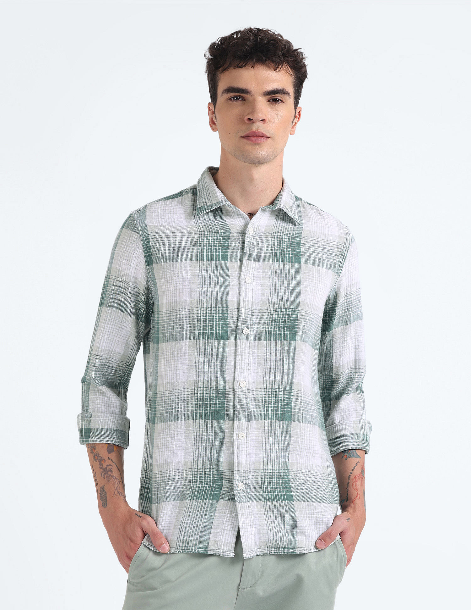 Flying Machine Dupplin Check Slim Shirt