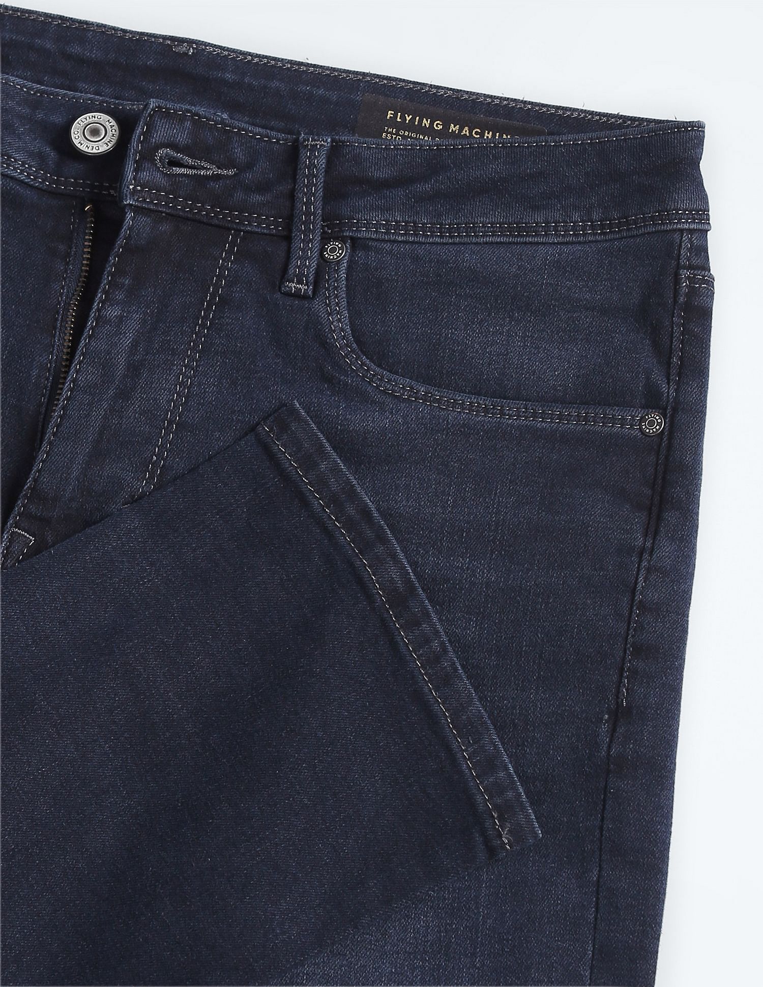 Flying Machine Michael Slim Tapered Stone Wash Jeans