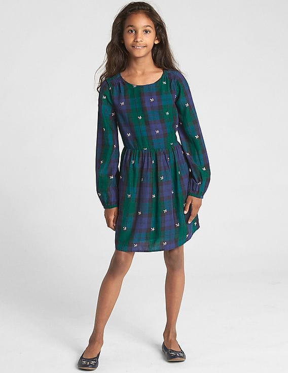 Buy GAP Girls Girls Blue Gap | Sarah Jessica Parker Plaid Dress