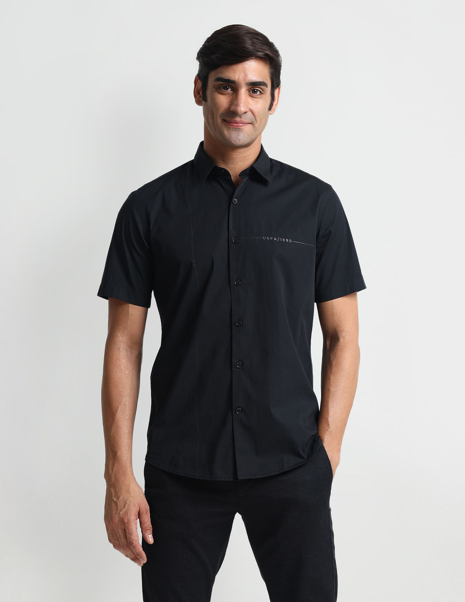 U.S. Polo Assn. Denim Co. Brand Print Slim Fit Shirt