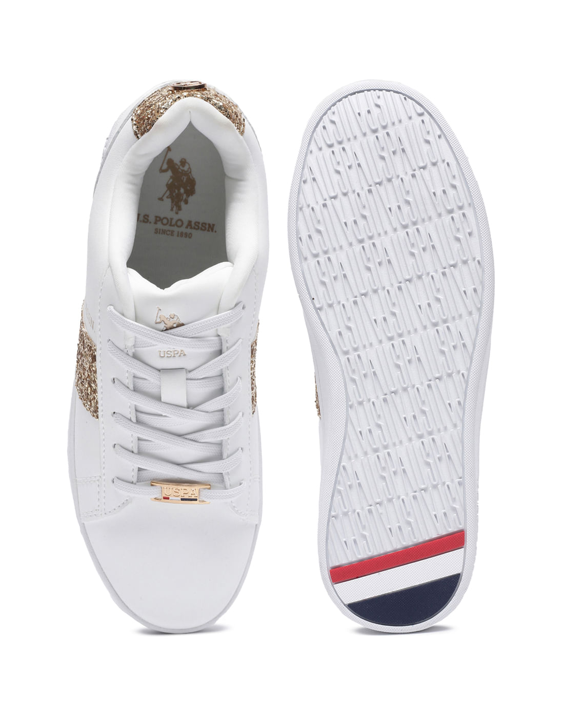 U.S. Polo Assn. Women Embellished Lace Up Kate Sneakers