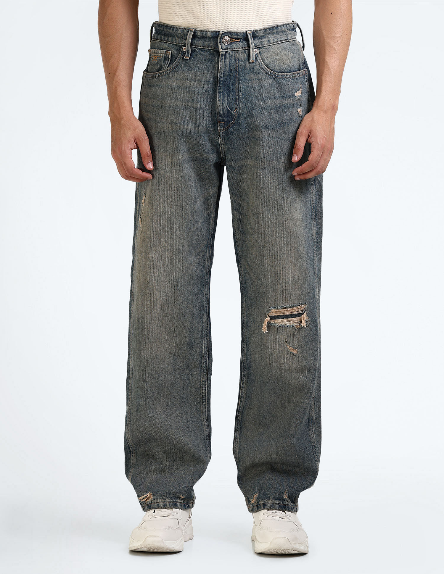 Flying Machine High Rise Loose Fit Jeans