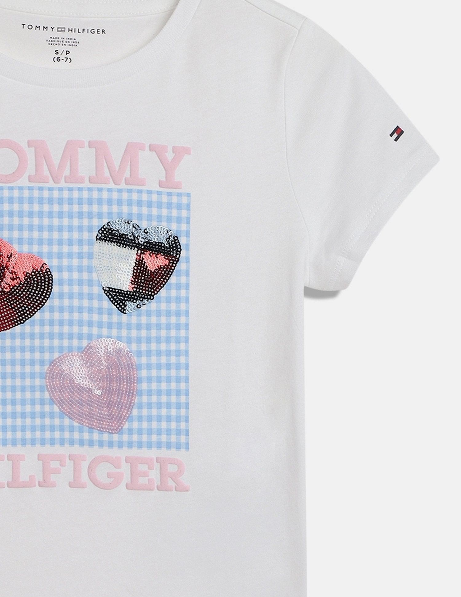 Tommy Hilfiger Girls White Graphic T-Shirt