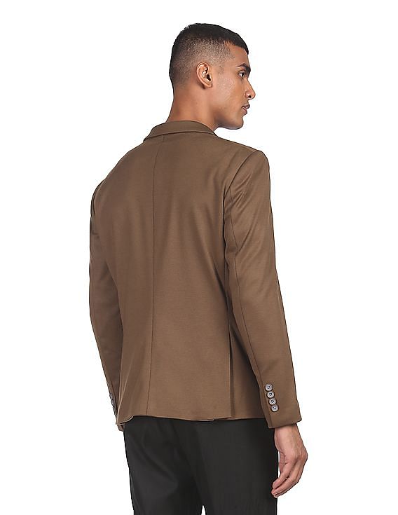 AD by Arvind Slim Fit Solid Formal Blazer