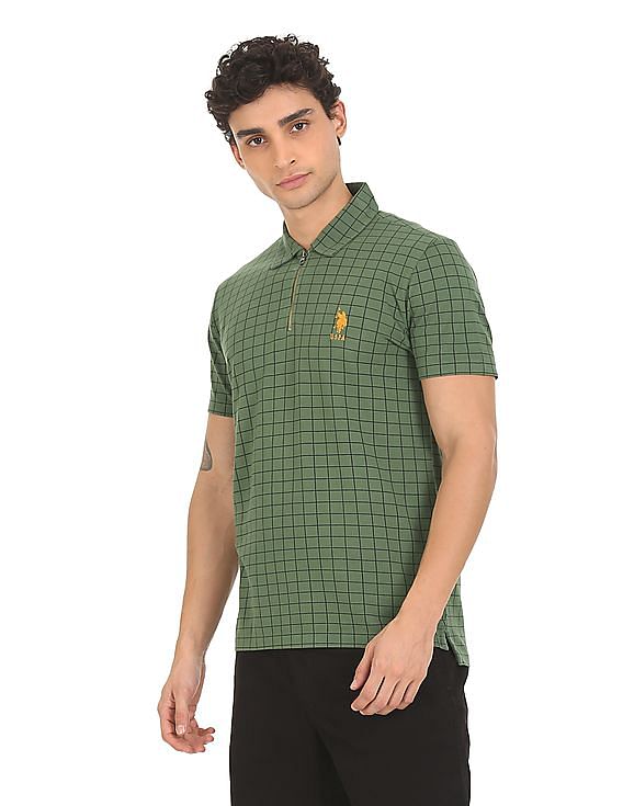 U.S. Polo Assn. Zipper Placket Cotton Polo Shirt