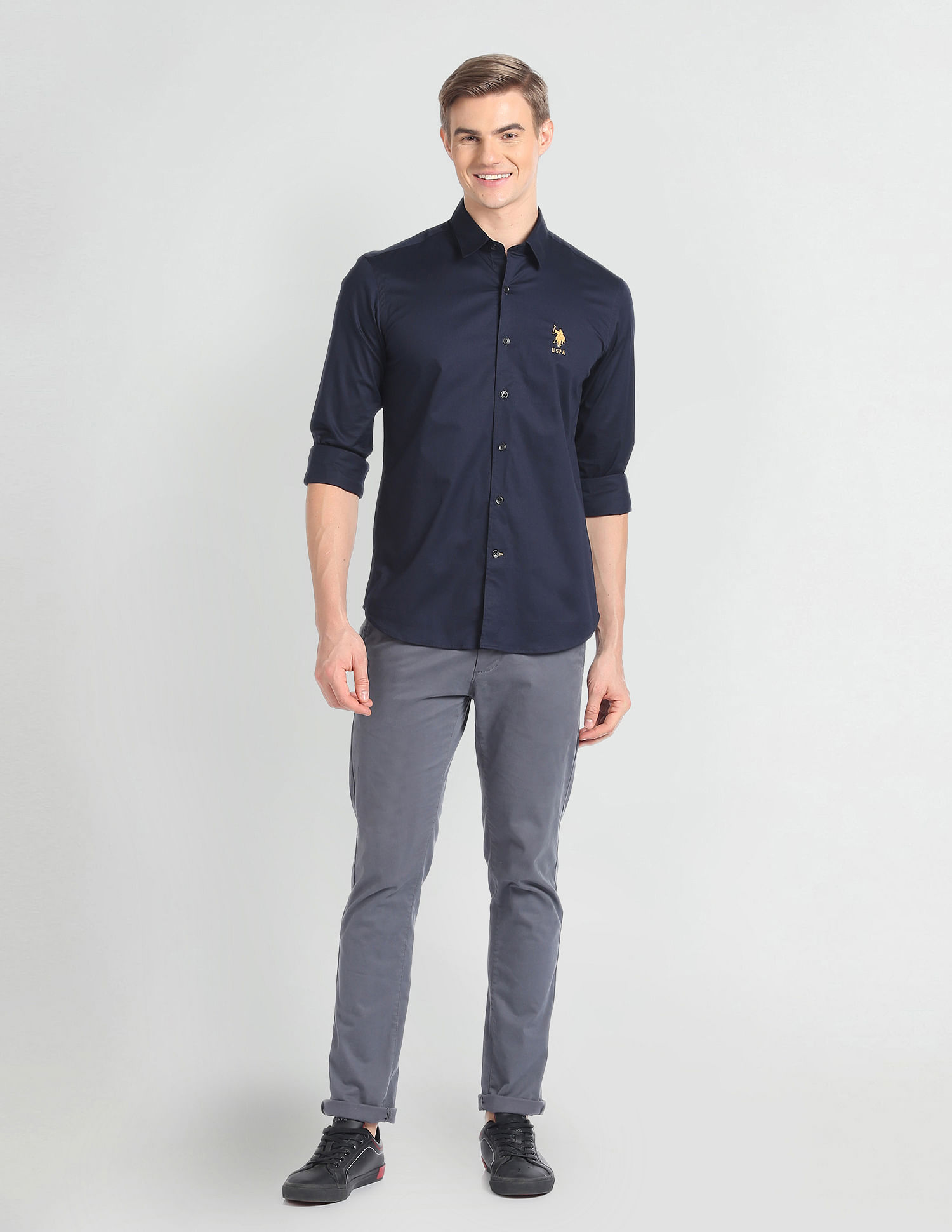 U.S. Polo Assn. Denim Co. Solid Slim Fit Shirt