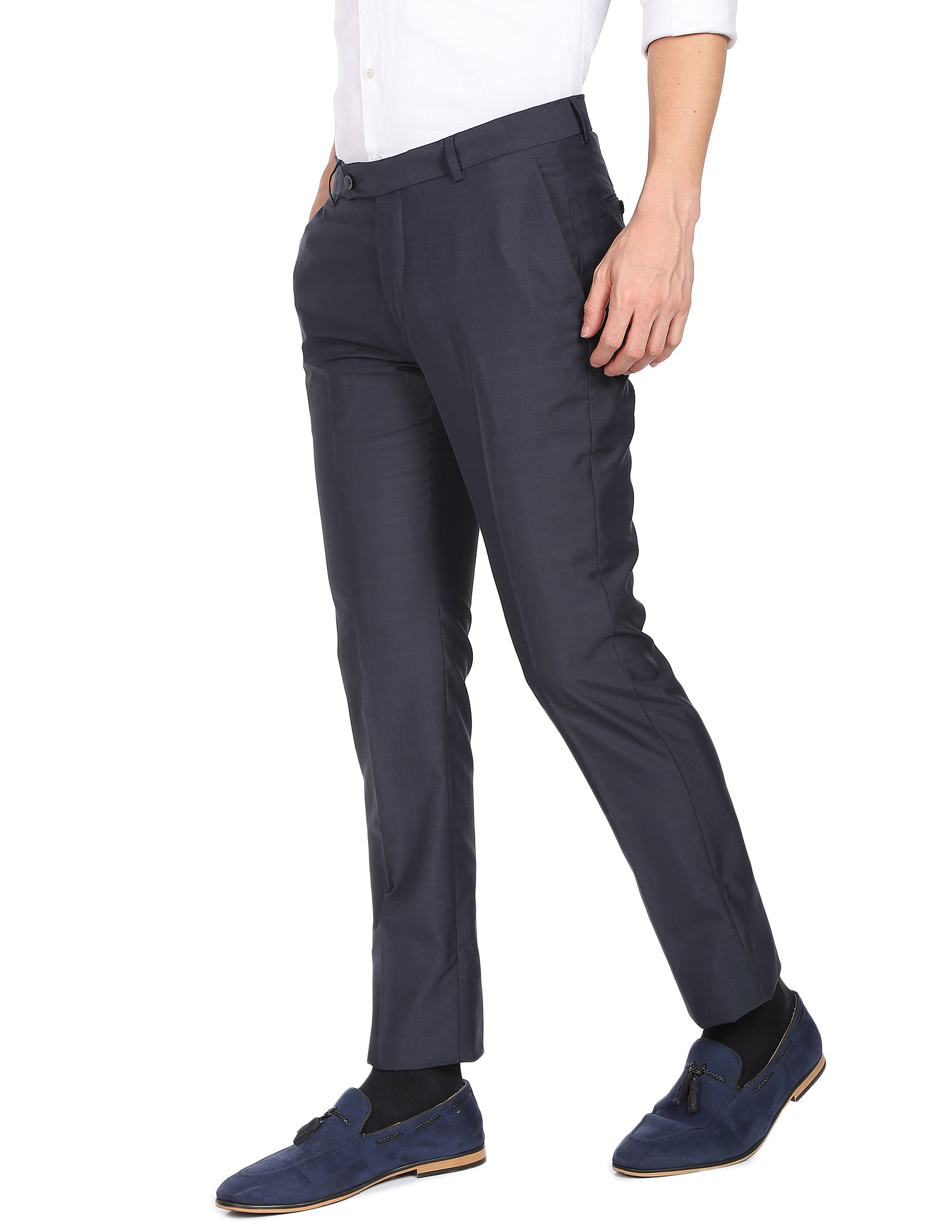 Decible Polyster Blend Formal Trousers For Man |formal Gray pants | grey pant  trousers for