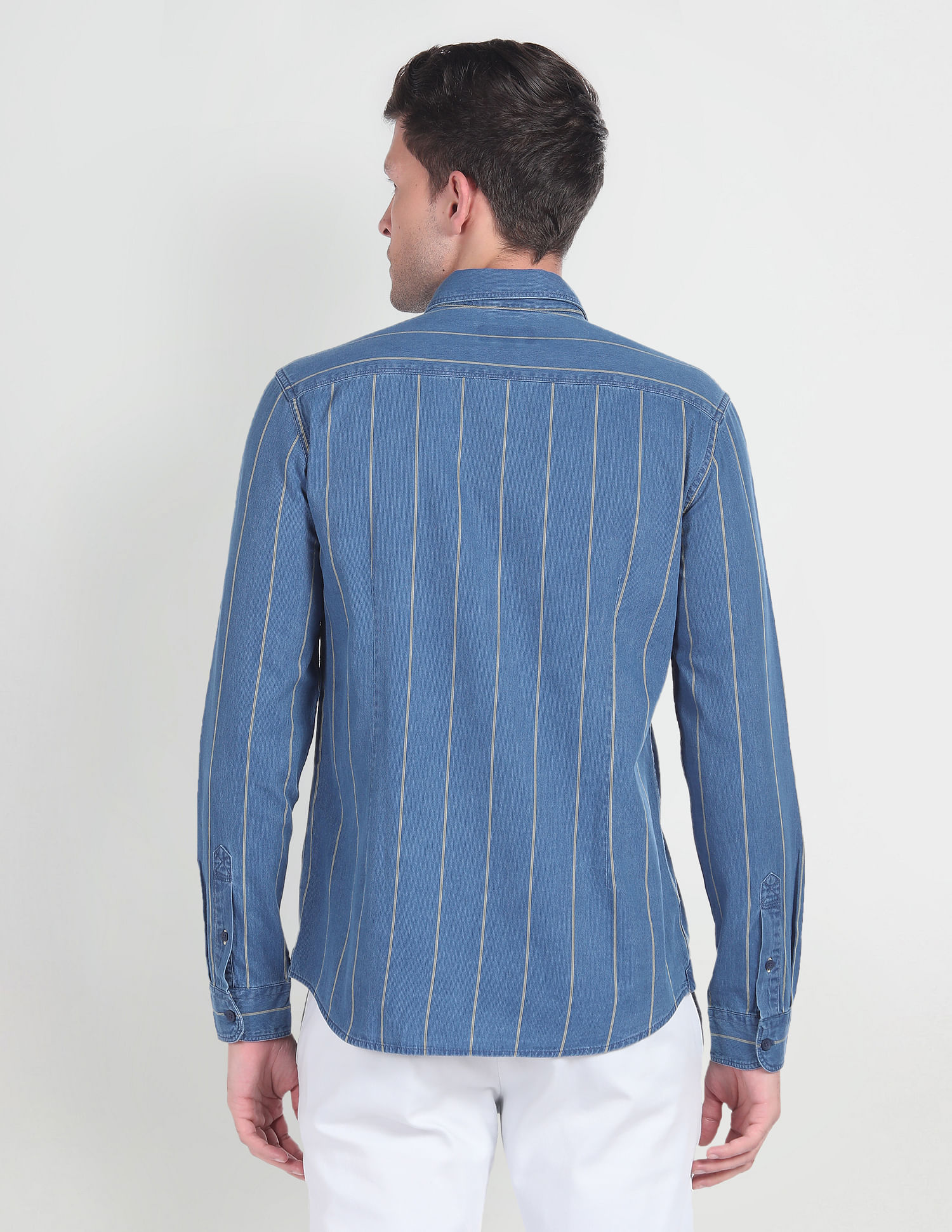U.S. Polo Assn. Denim Co. Vertical Stripe Slim Shirt