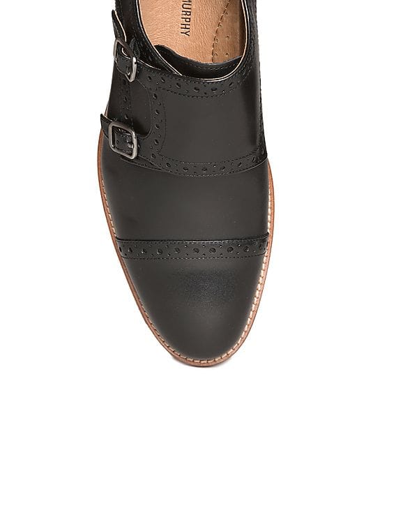 Buy Johnston & Murphy Men Leather Double Monk Strap Shoes  display picture 3