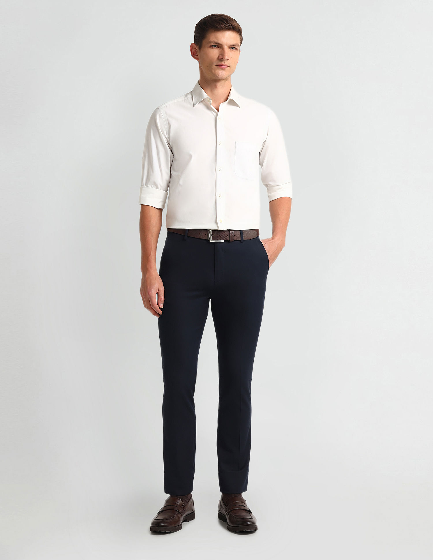 Arrow Bi-Stretch Slim Fit Twill Trousers