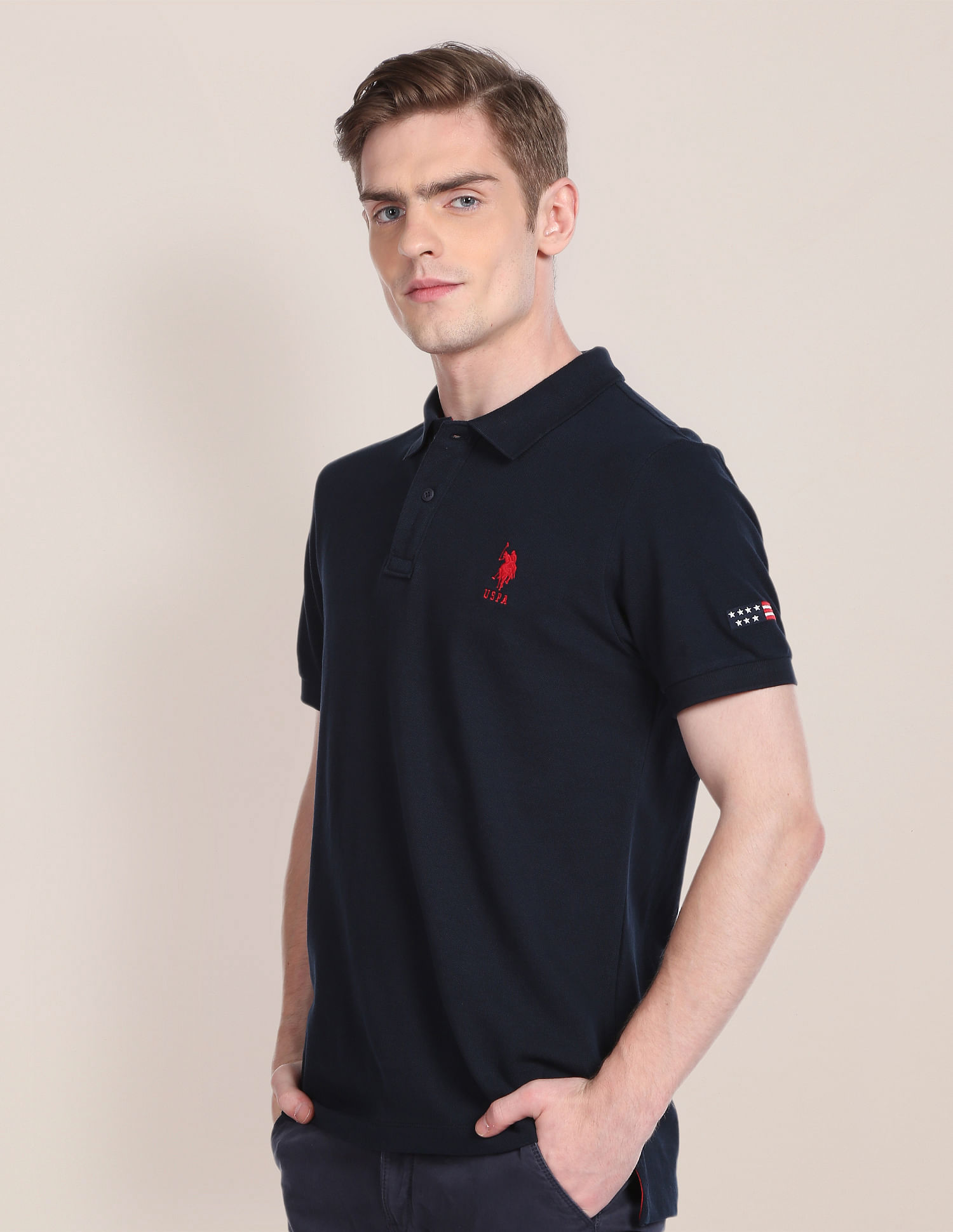 U.S. Polo Assn. Embroidered Cotton Polo Shirt