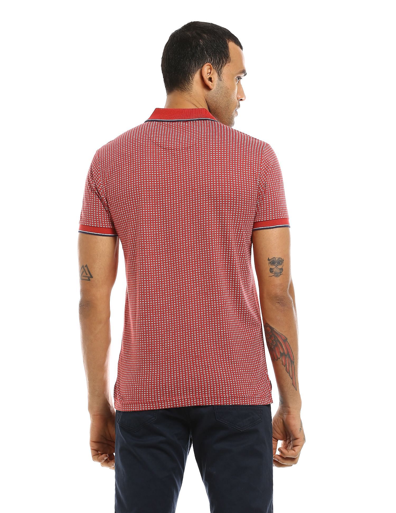 AD by Arvind Patch Pocket Cotton Polo Shirt