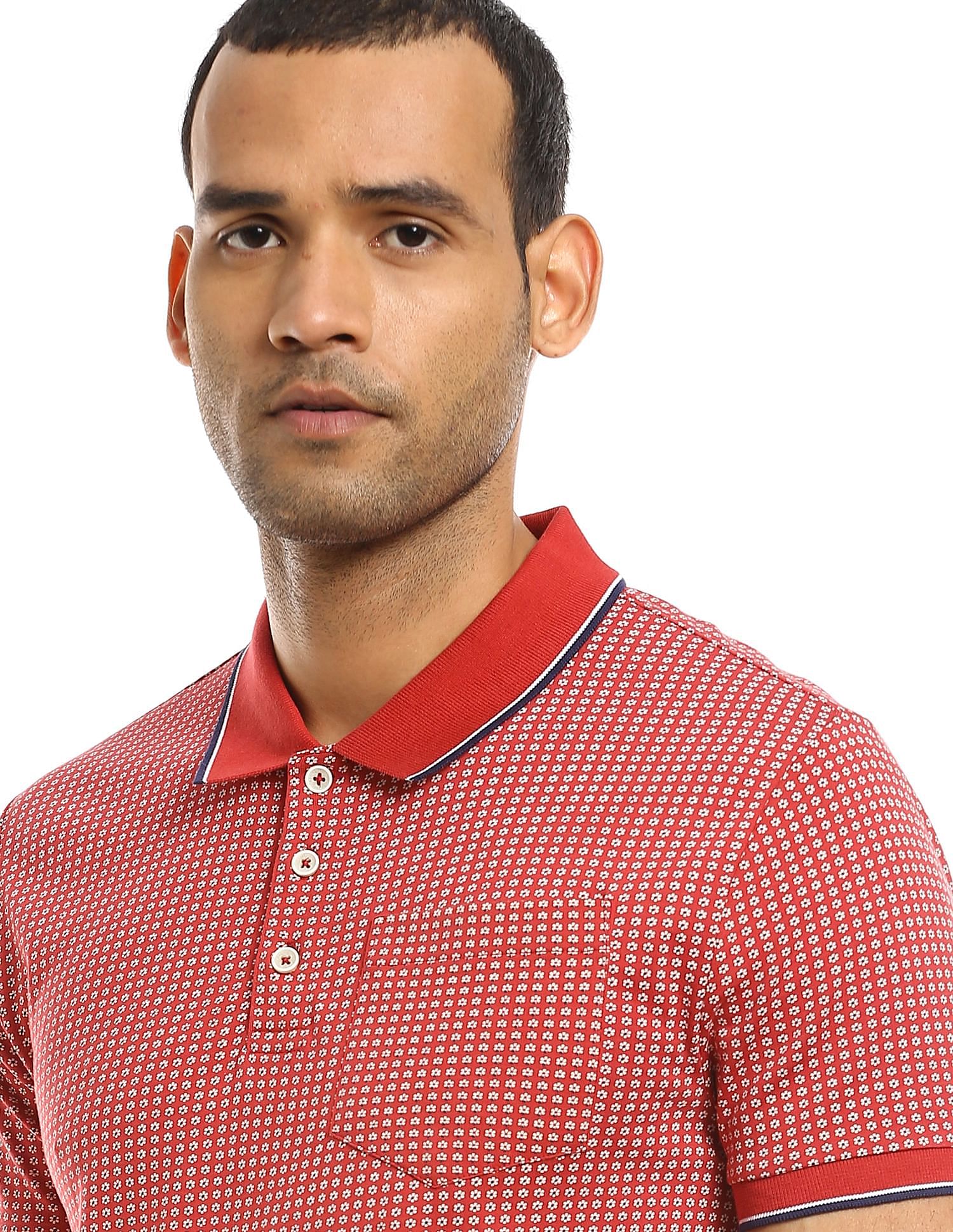 AD by Arvind Patch Pocket Cotton Polo Shirt