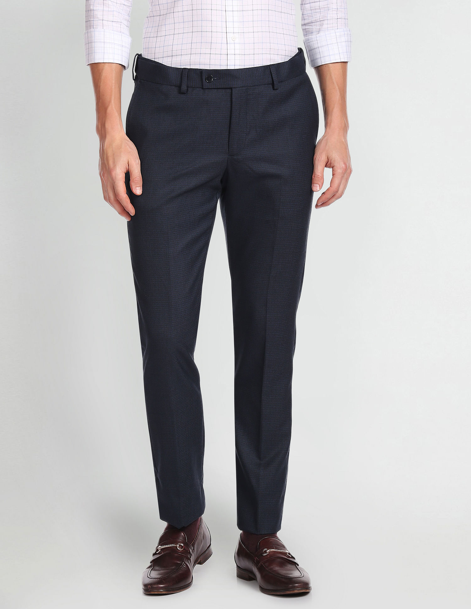 Arrow Dobby Patterned Weave Formal Trousers