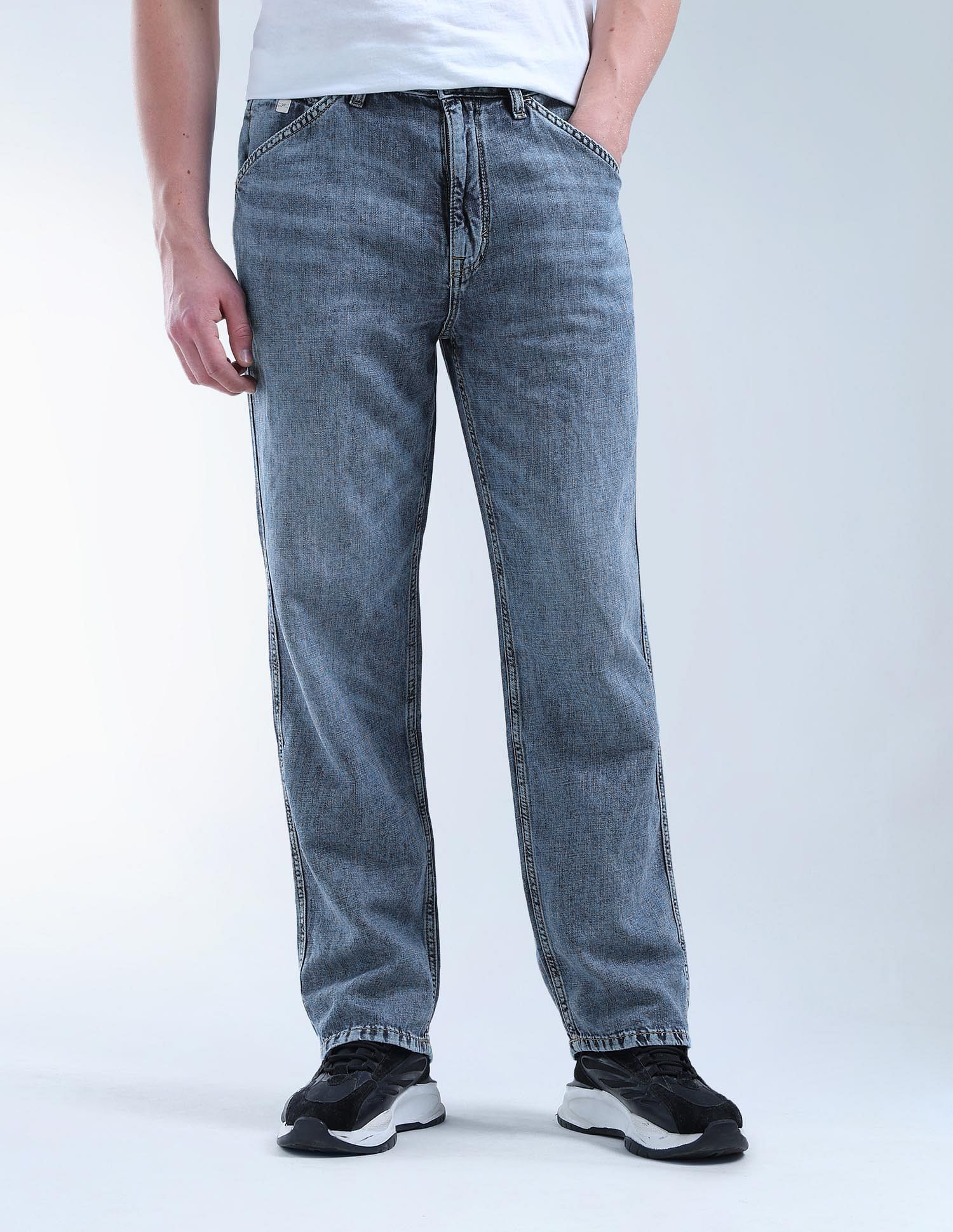 Flying Machine Ligh Wash Cobain X Linen Jeans