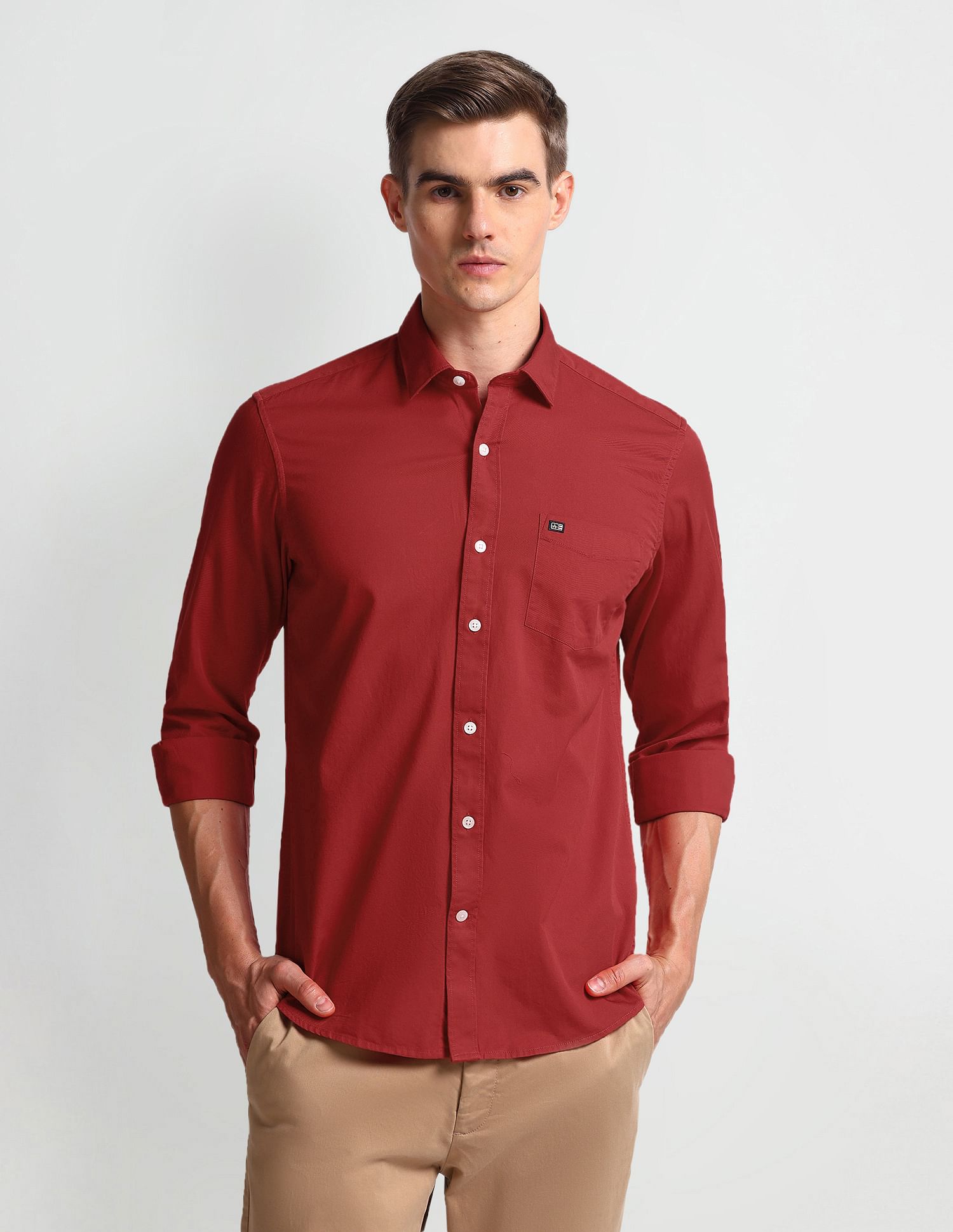 Arrow Sports Manhattan Slim Fit Twill Shirt