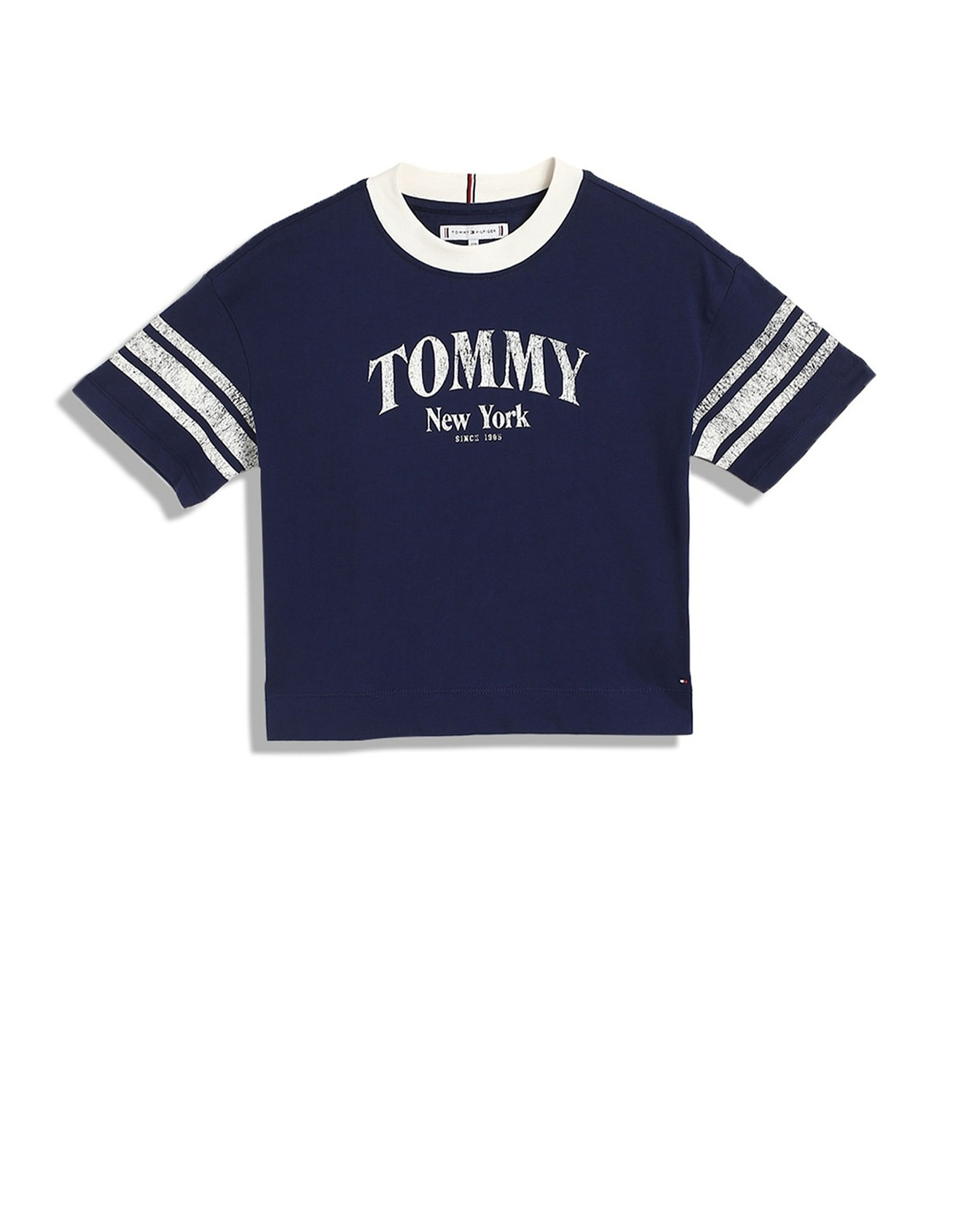 Tommy Hilfiger Girls Blue Logo T-Shirt