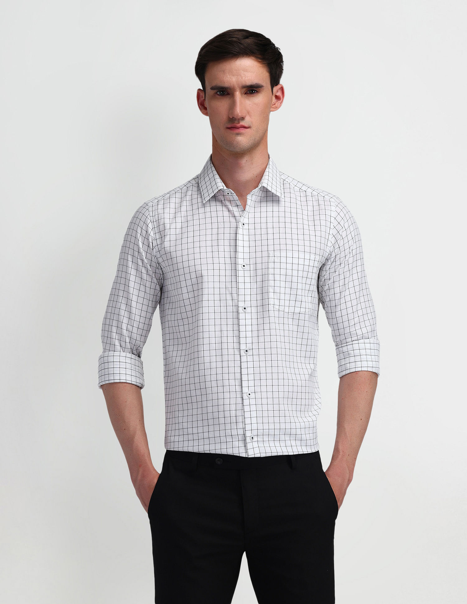 Arrow Windowpane Checked Dobby Shirt