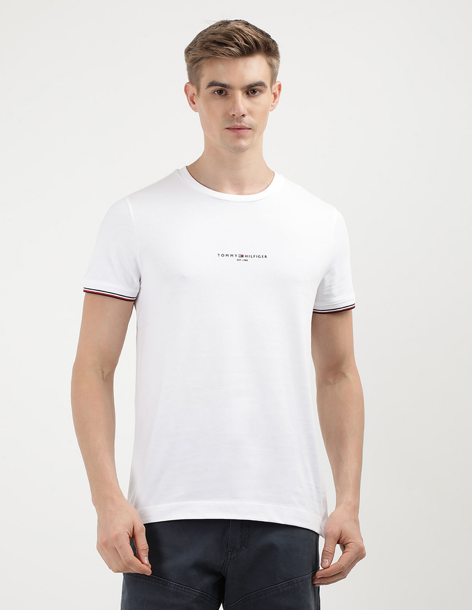 Tommy Hilfiger Logo Tipped Short Sleeve T-Shirt