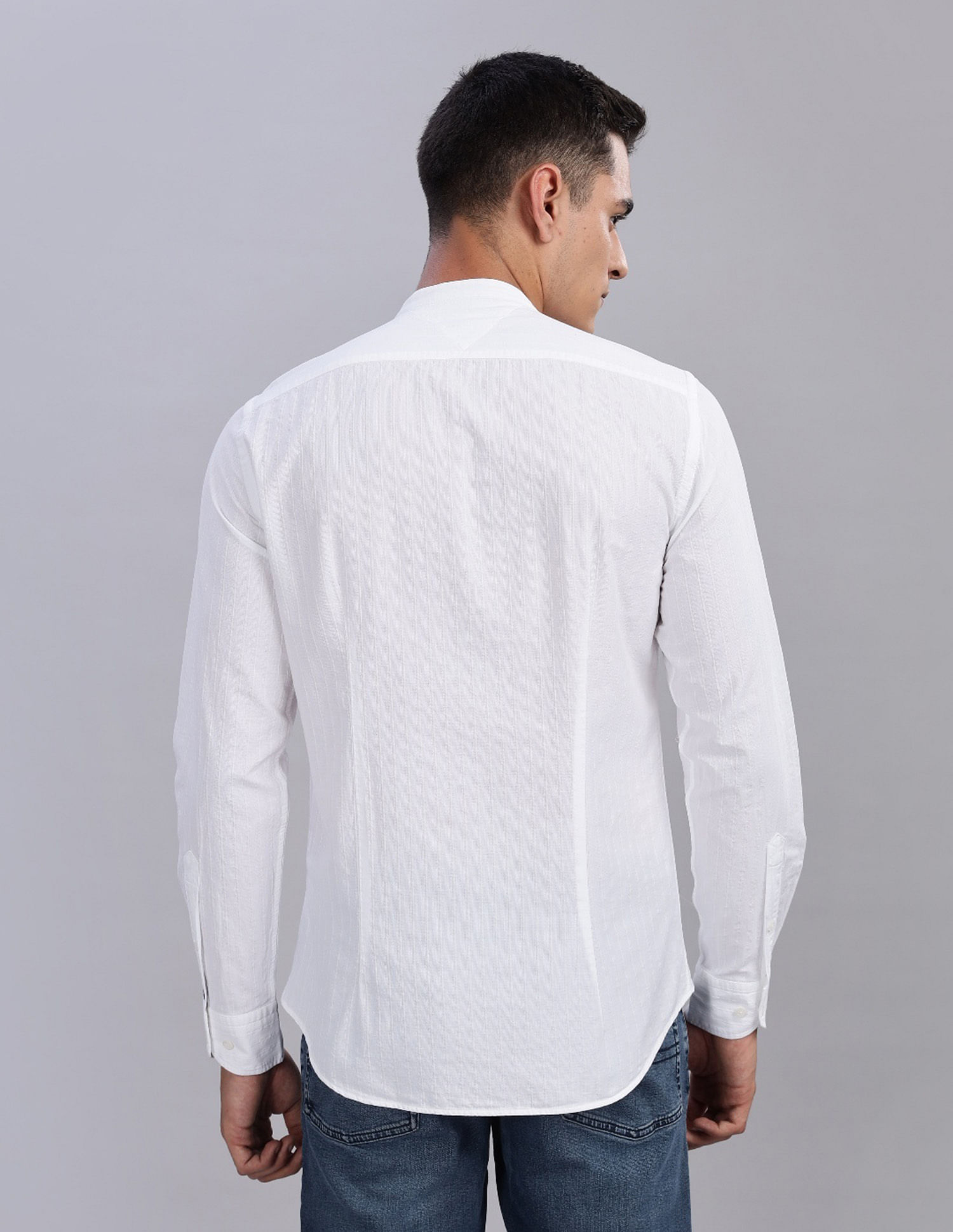 Tommy Hilfiger Striped Slim Fit Plain Woven Shirt