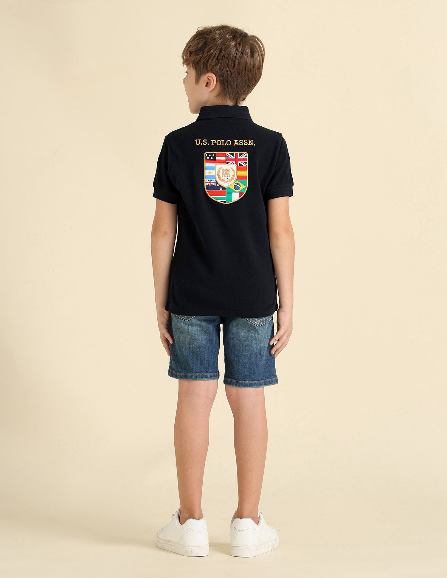 U.S. Polo Assn. Kids Boys Brand Appliqued Regular Fit Polo Shirt