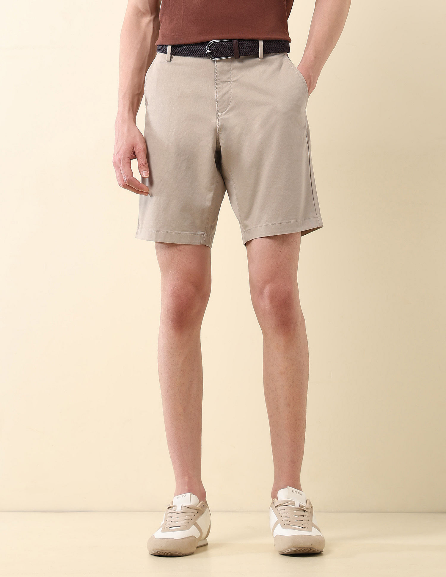 U.S. Polo Assn. Mid Rise Slim Fit Chino Shorts