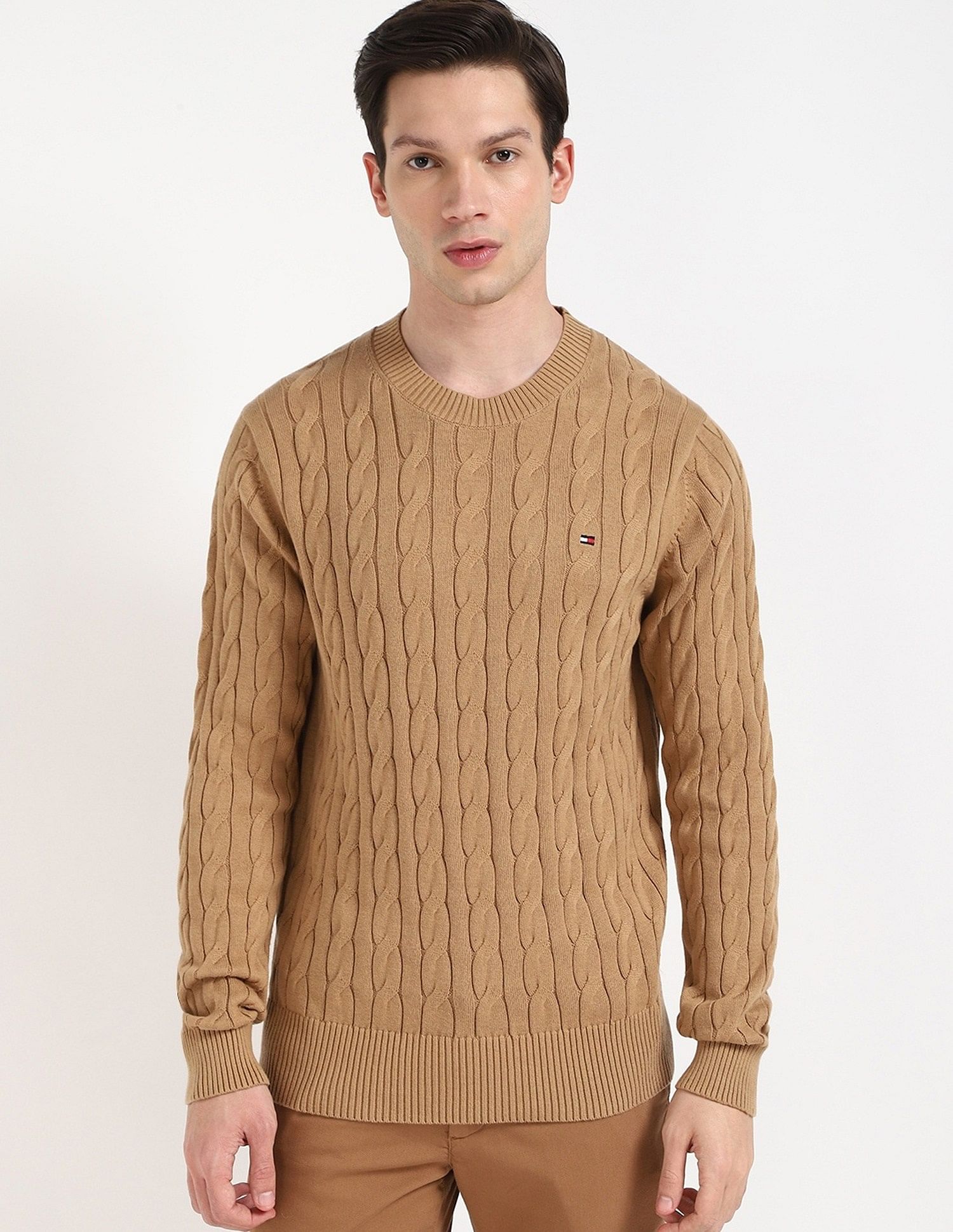 Tommy Hilfiger Cable-Knit Regular-Fit Cotton Sweater