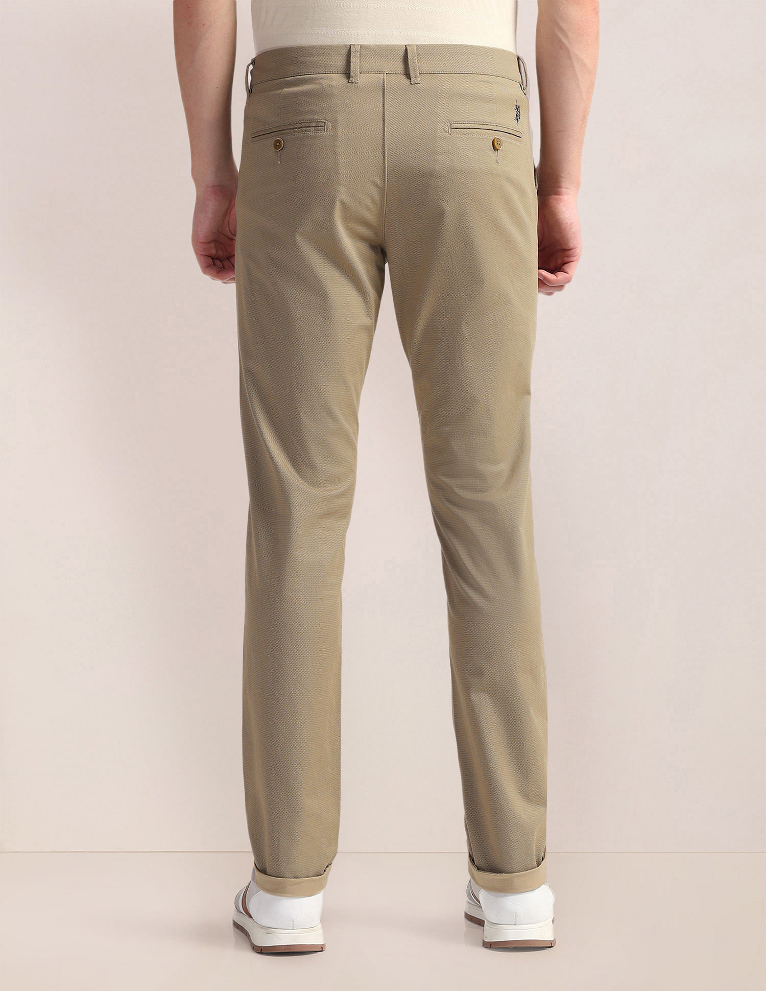 U.S. Polo Assn. Geometric Print Twill Slim Trousers