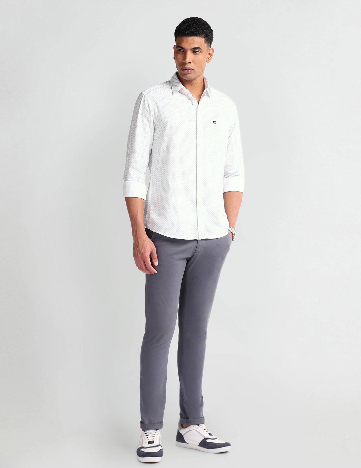 Arrow Sport Geometric Print Dobby Shirt