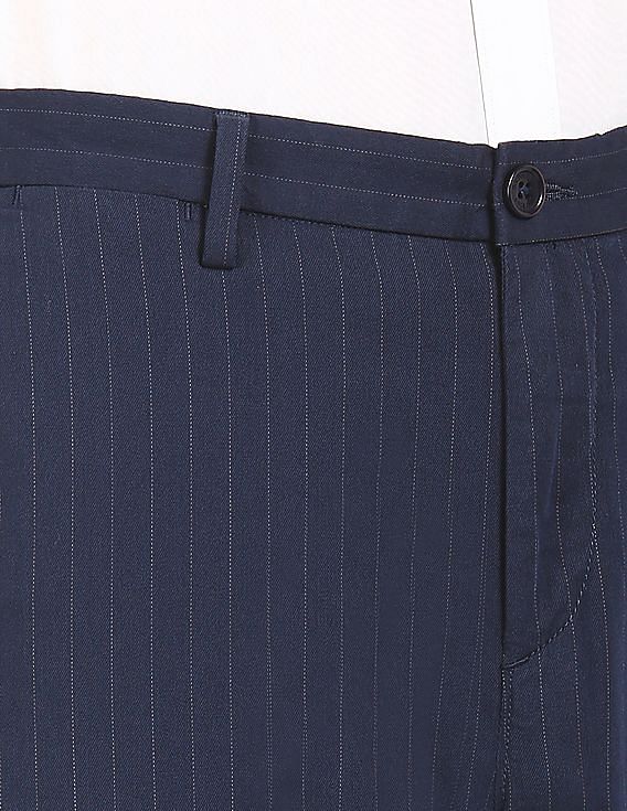 U.S. Polo Assn. Mid Rise Striped Smart Casual Trousers