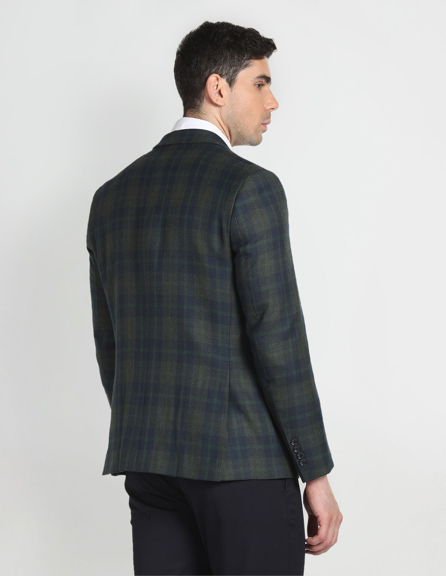 Arrow Tartan Check Knit Blazer