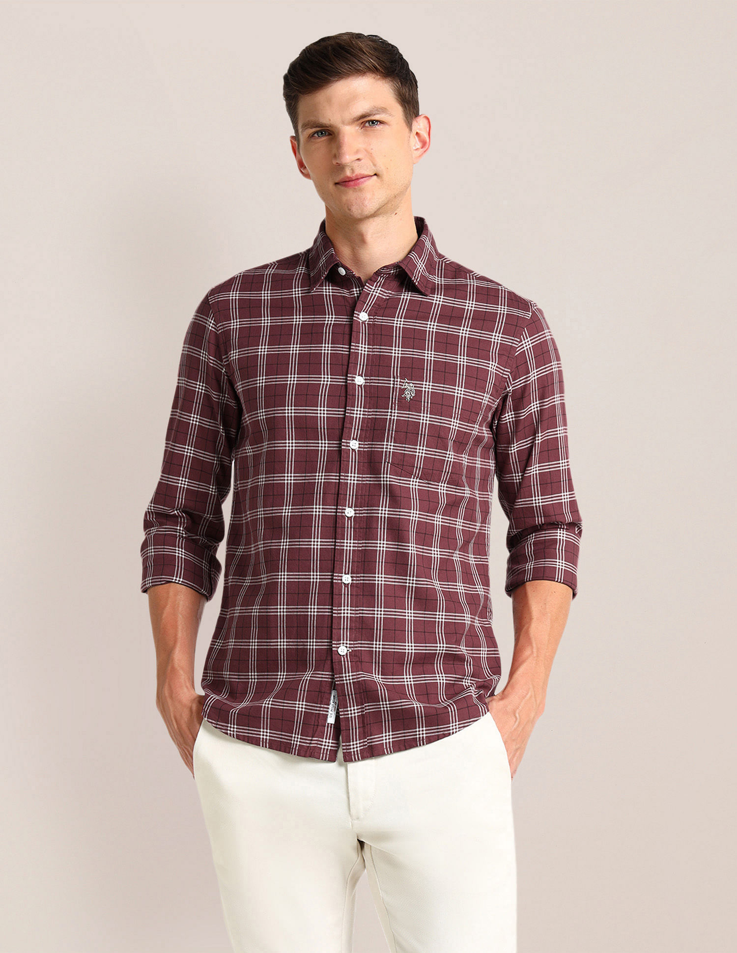 U.S. Polo Assn. Denim Co. Grid Tattersall Checked Dobby Shirt