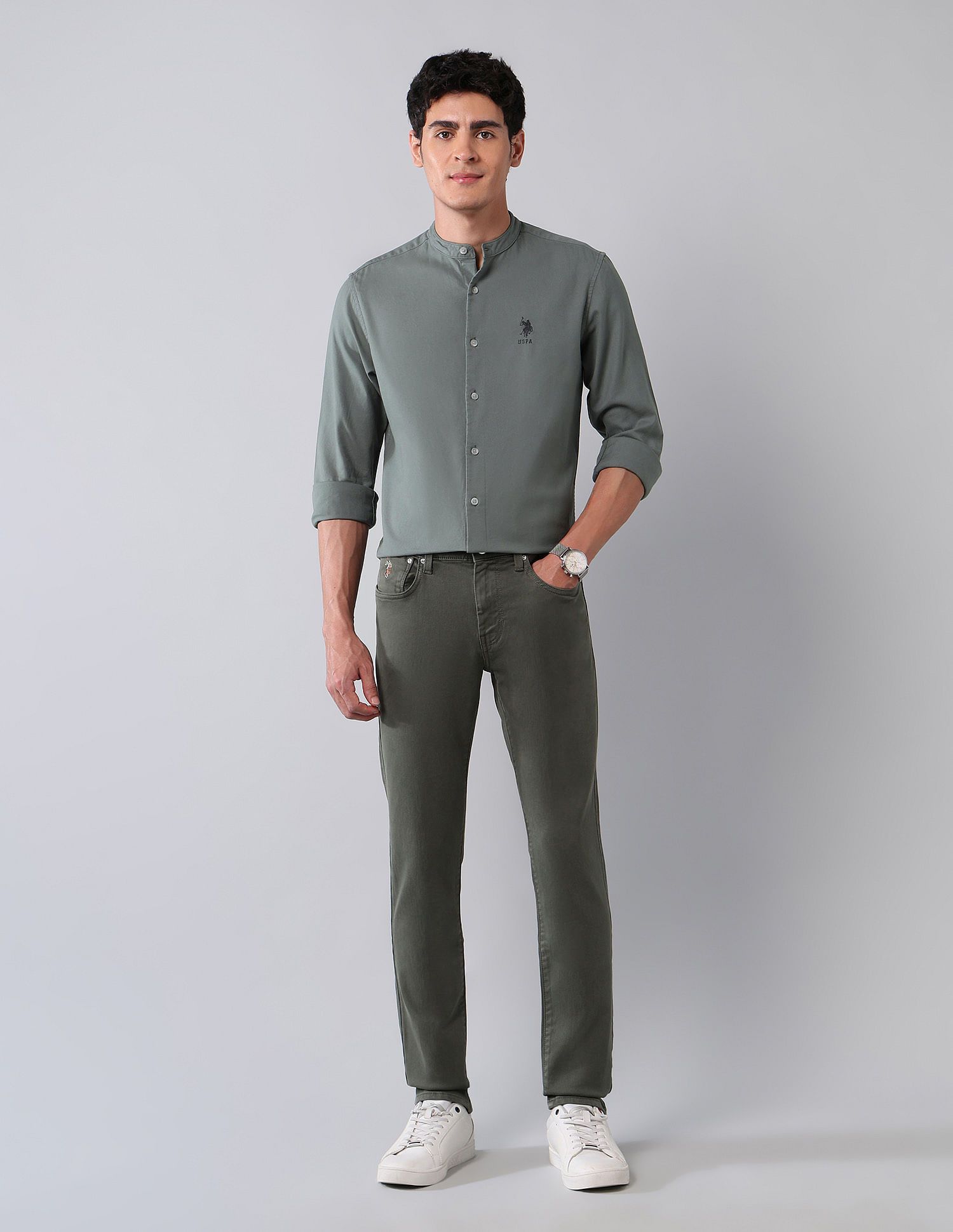 U.S. Polo Assn. Denim Co. Pure Cotton Regular Fit Twill Shirt