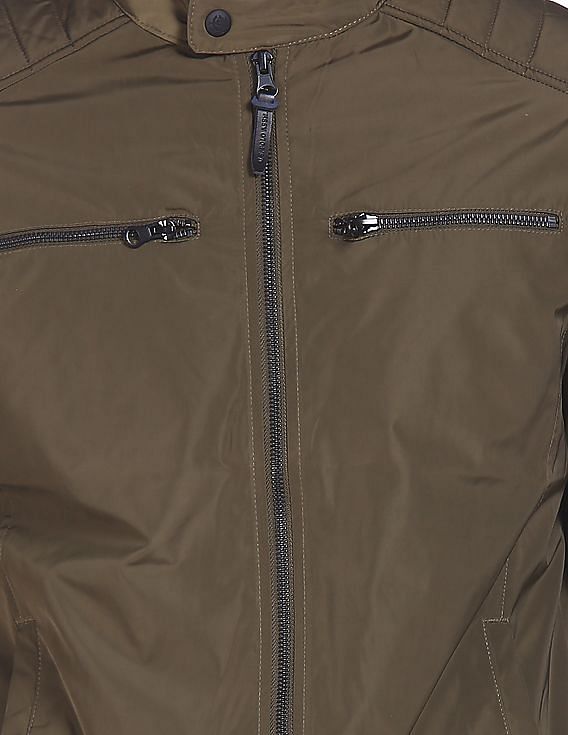 U.S. Polo Assn. Mandarin Collar Solid Jacket