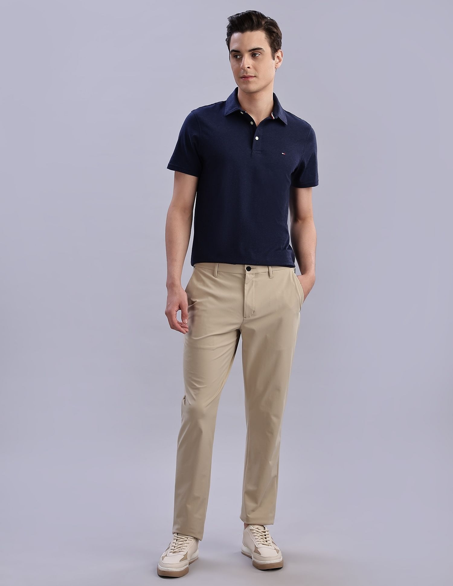 Tommy Hilfiger Solid Regular-Fit Cotton Polo Shirts