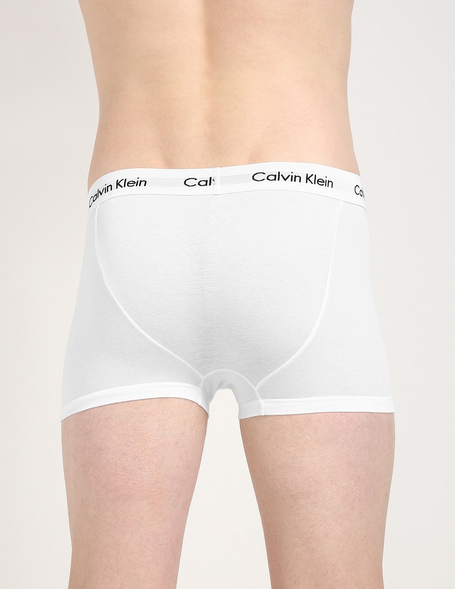 Calvin Klein Underwear Low Rise Solid White Trunks - Pack Of 3