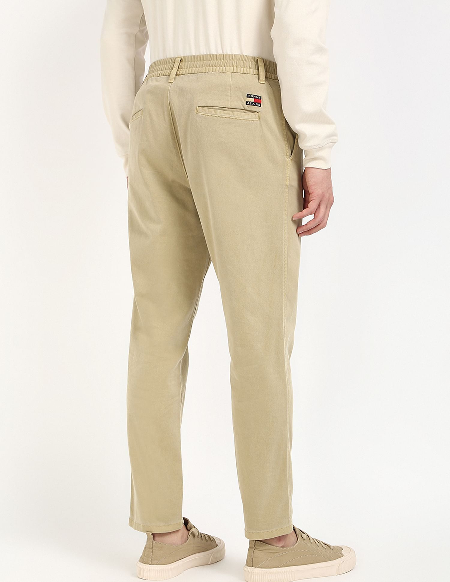 Tommy Hilfiger Kids Tan Solid Trousers for Earthy Style