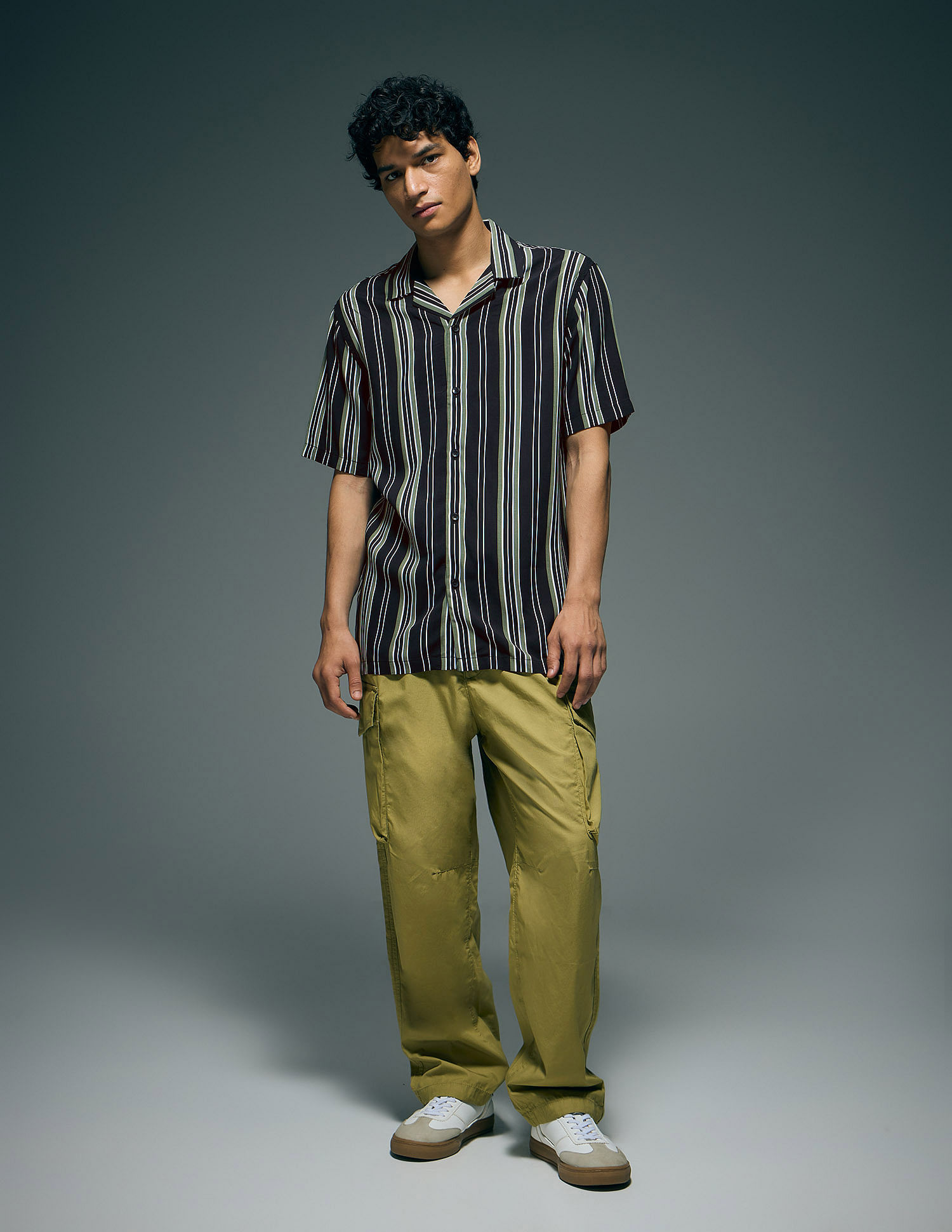 Flying Machine Vertical Striped Original Cuban Shirt