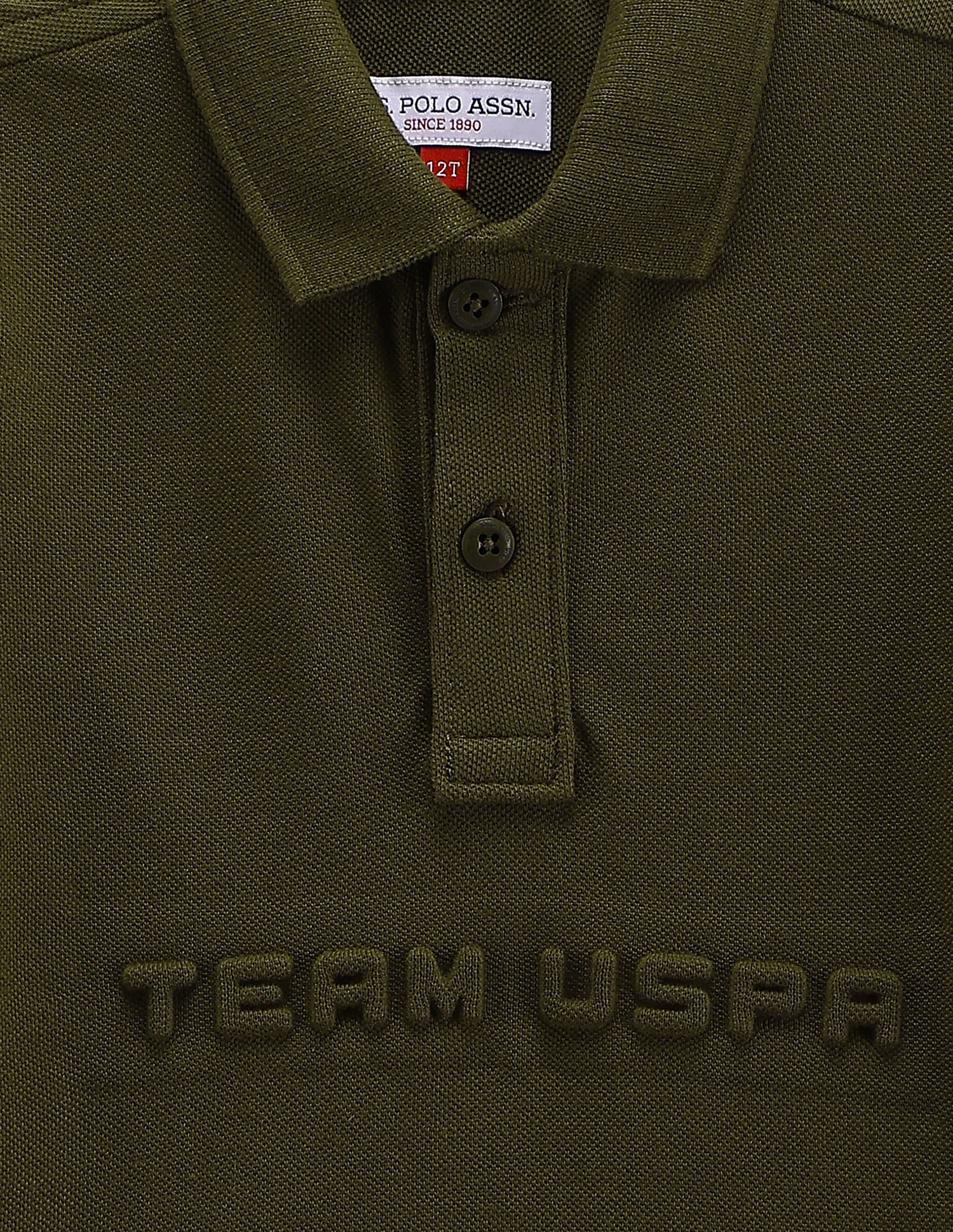 U.S. Polo Assn. Kids Boys Embossed Cotton Polo Shirt