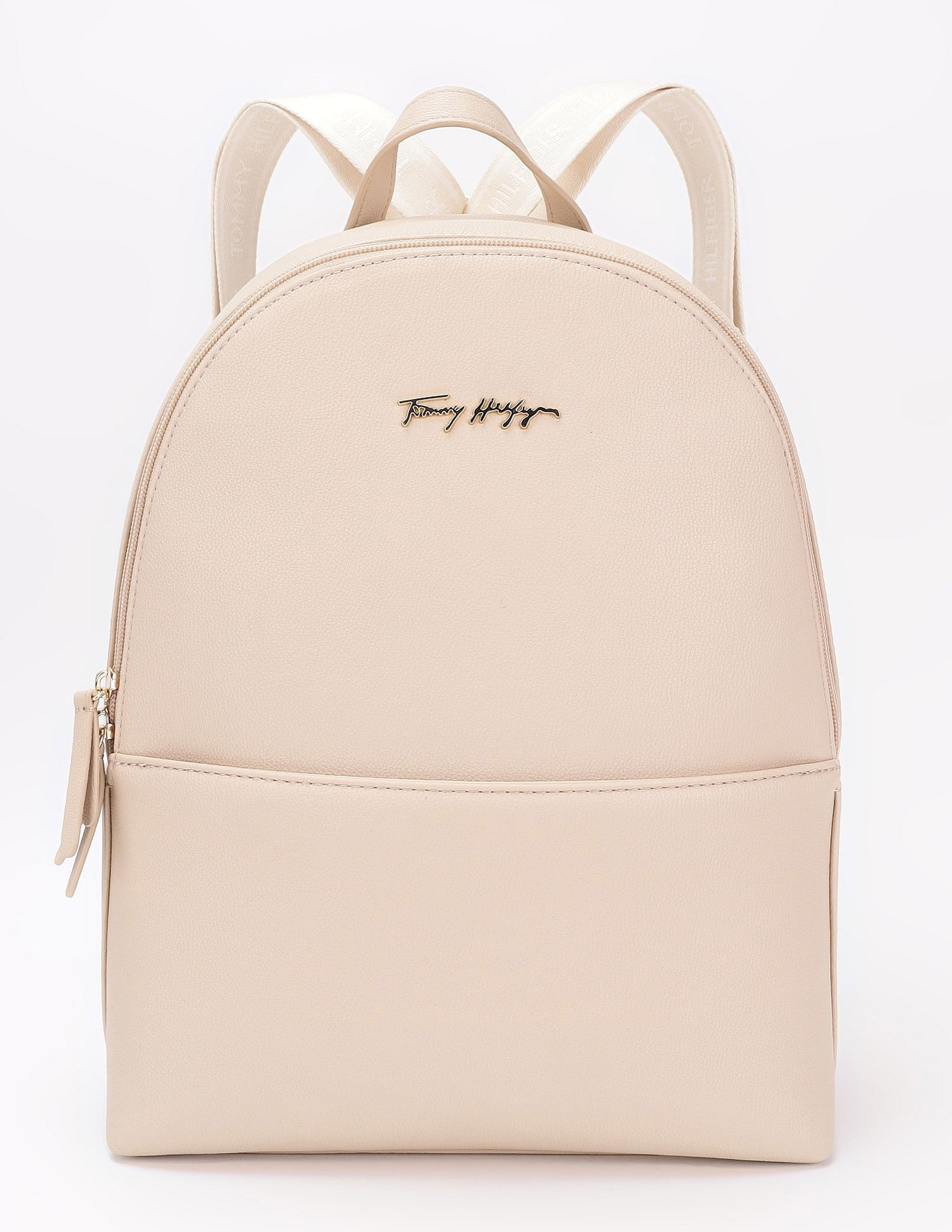 Tommy Hilfiger Solid Beige Pu Backpack