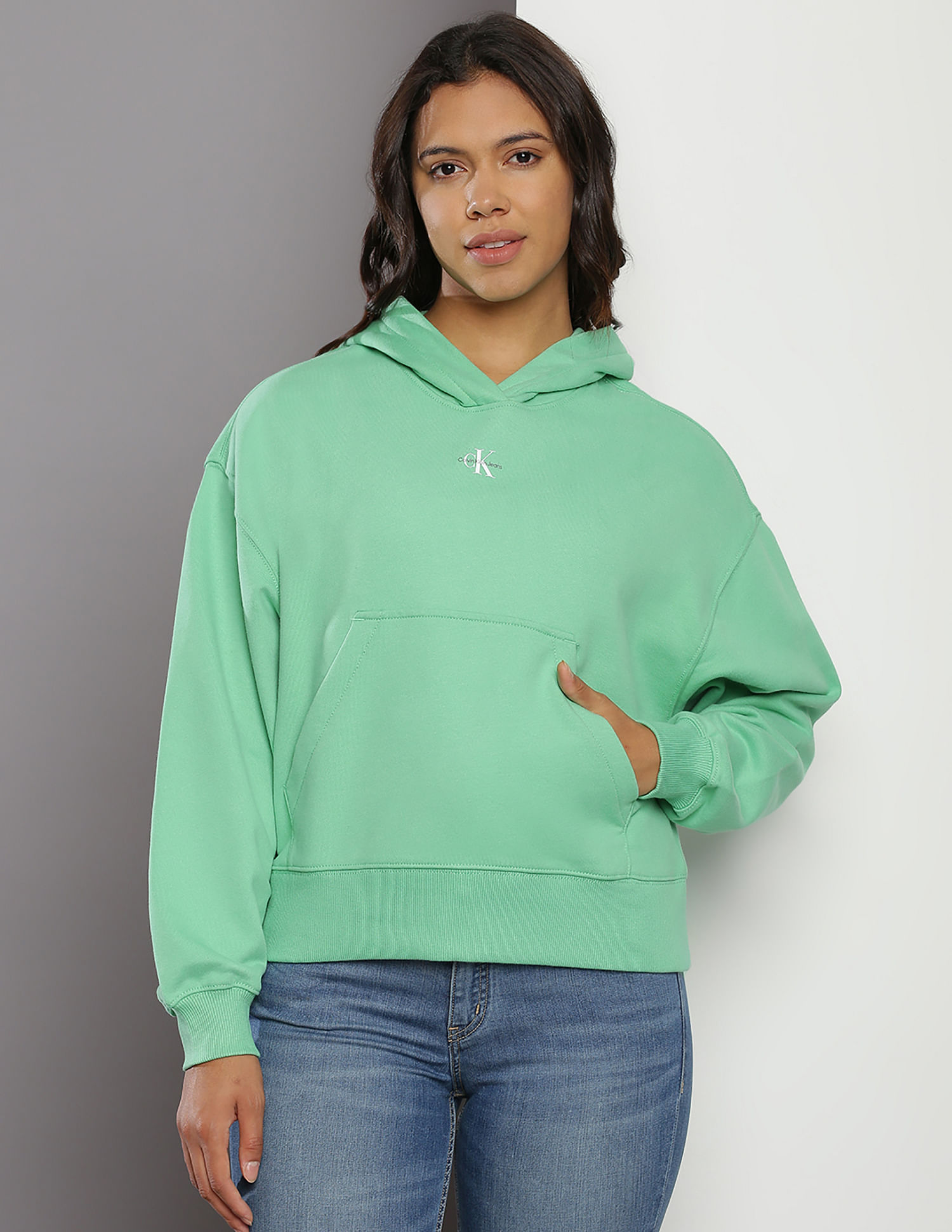 Calvin Klein Cotton Monologo Hooded Sweatshirt