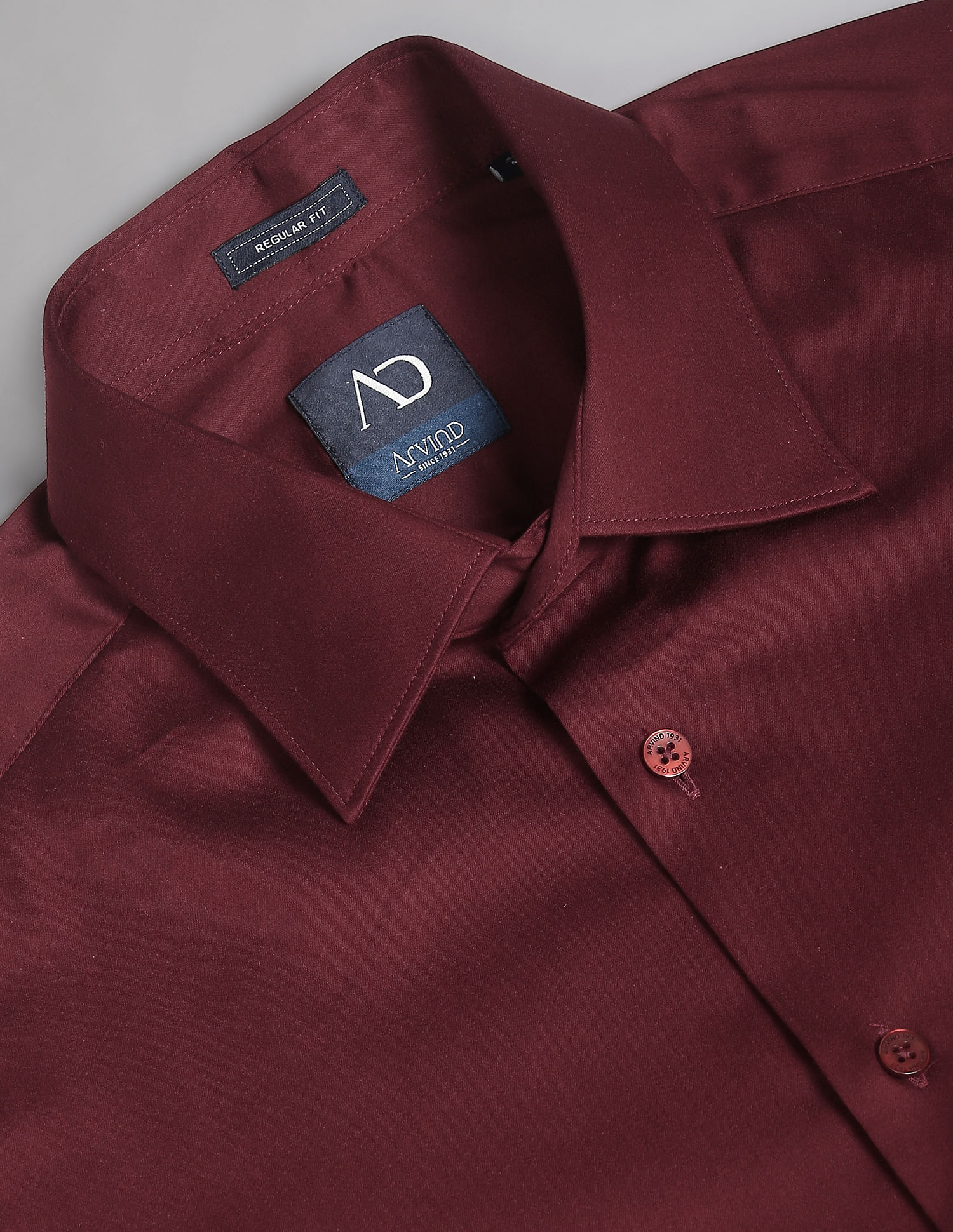 AD by Arvind Solid Twill Formal Shirt