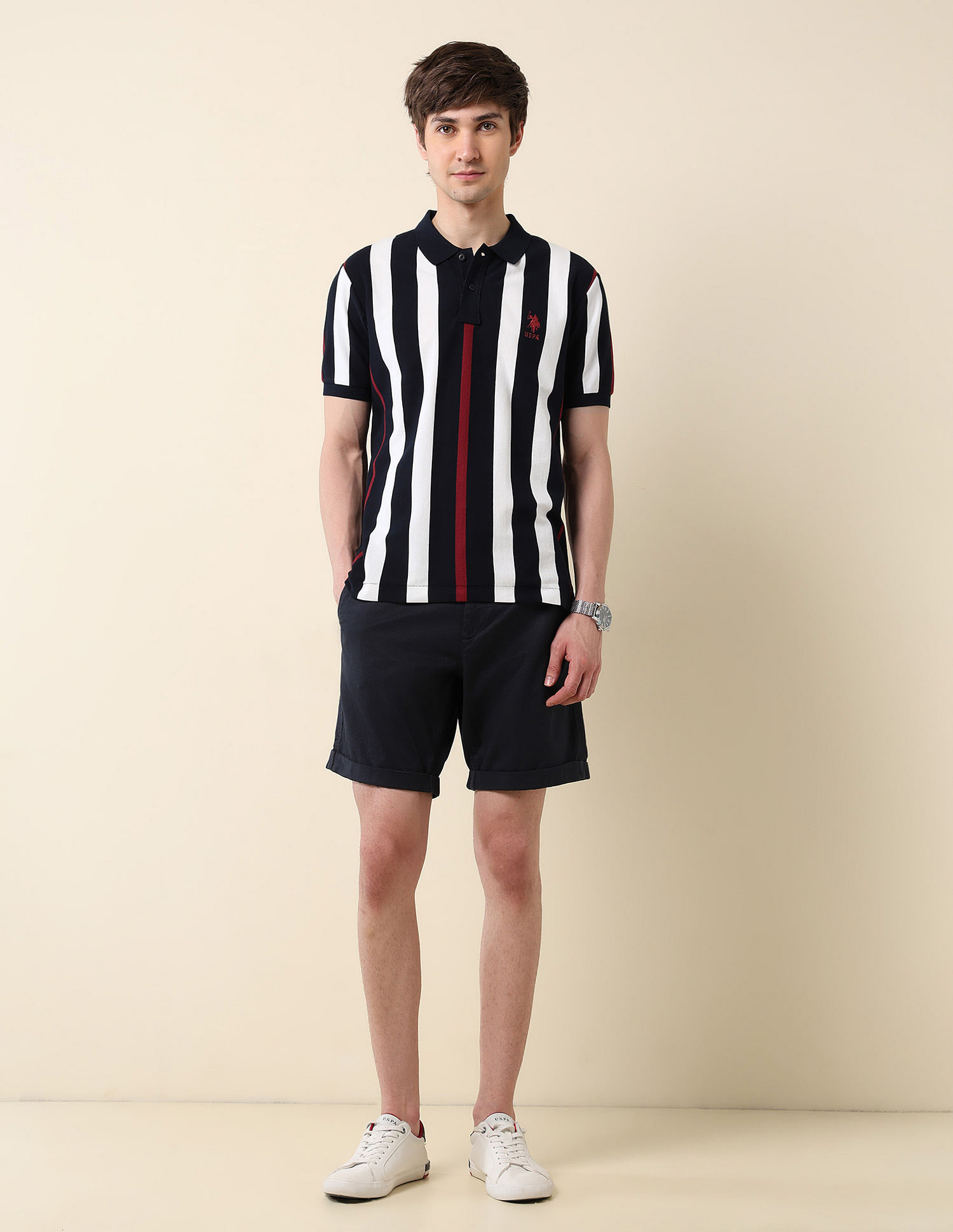 U.S. Polo Assn. Vertical Striped Classic Polo Shirt