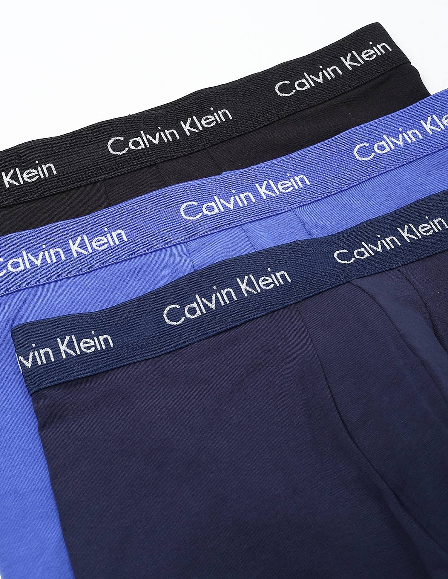 Calvin Klein Underwear Mid Rise Solid Multi Trunks - Pack Of 3